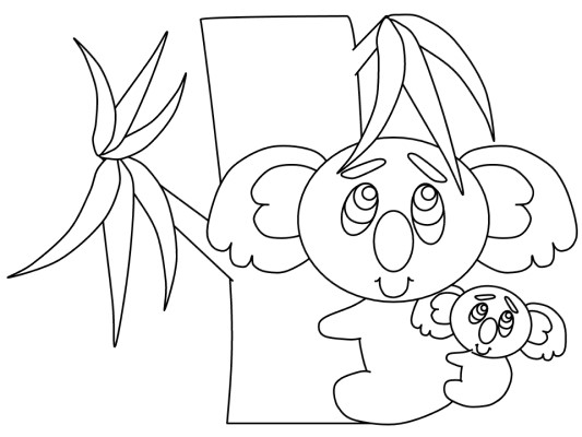 koala coloring page