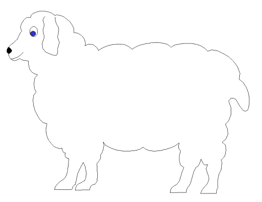 lamb coloring page