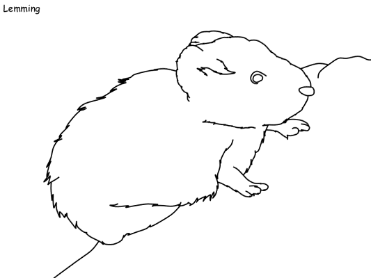 lemming coloring page