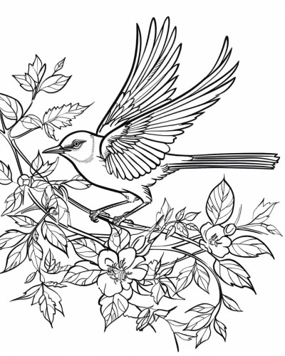 Mockingbird coloring page