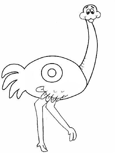 ostrich coloring page