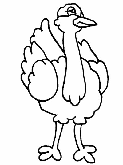 ostrich coloring page