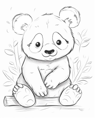 panda coloring page