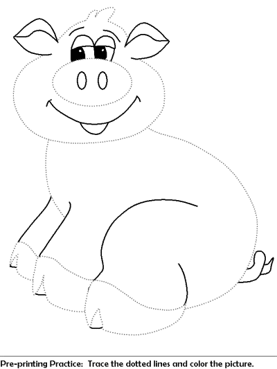 pig coloring page