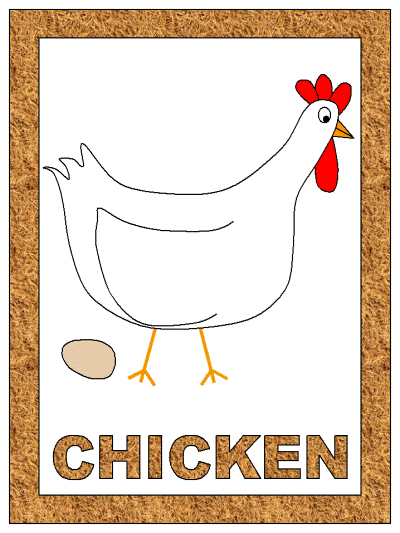 chicken coloring page