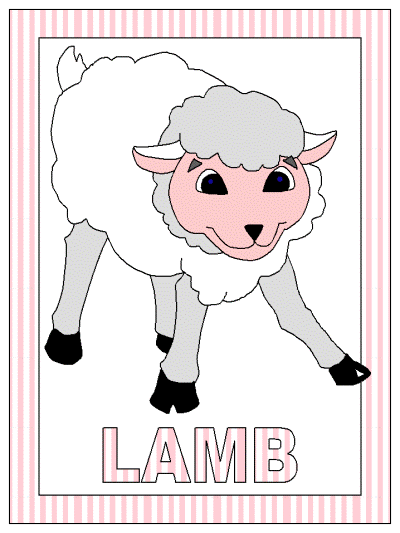 lamb coloring page