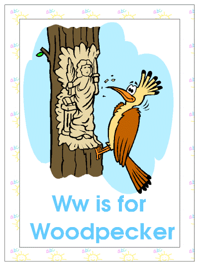 woodpecker coloring page