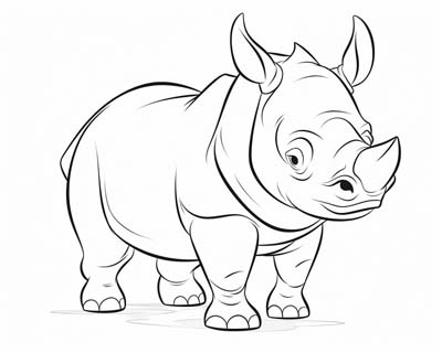 rhinoceros coloring page