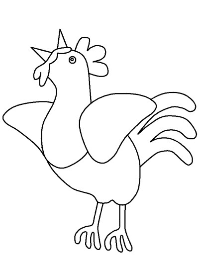 rooster coloring page