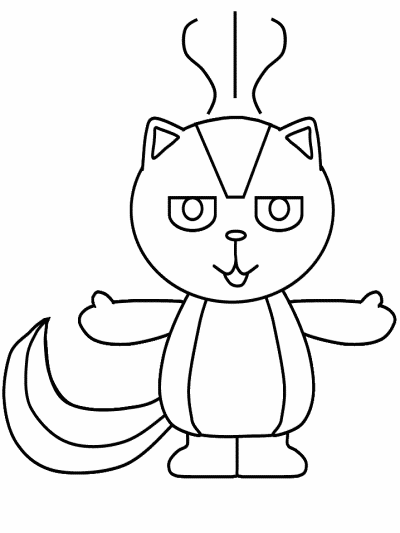 skunk coloring page