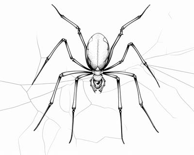 spider coloring page