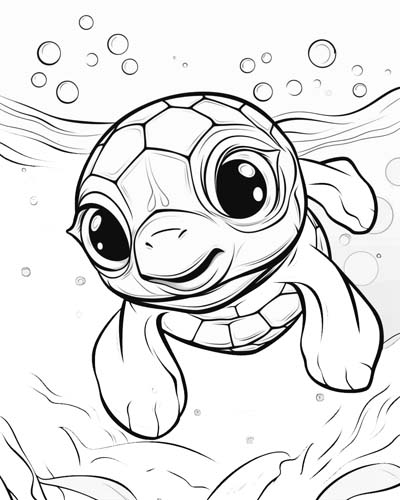 turtle coloring page