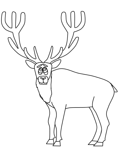 elk or wapiti coloring page
