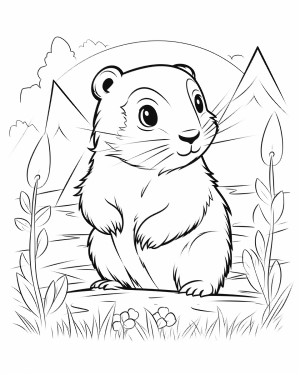 woodchuck coloring page