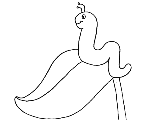 worm coloring page