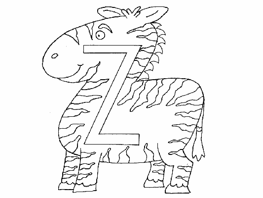 zebra coloring page