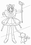 sakura coloring page
