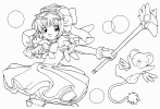 sakura coloring page