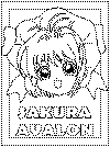 sakura coloring page