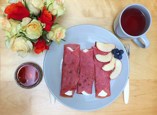 Colorful Beetroot Crepes