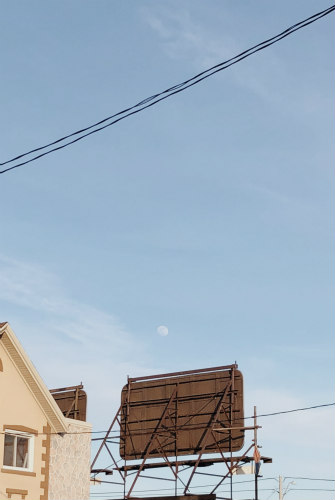 Moon in the city