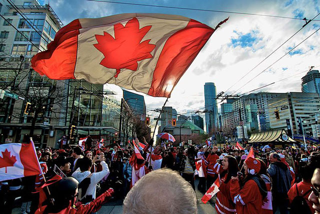 Winter Olympics: Canada Flag