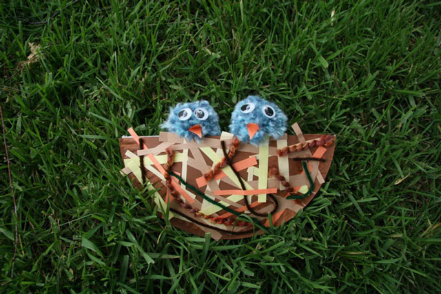 Paper Plate Bird Nest: Finished Craft