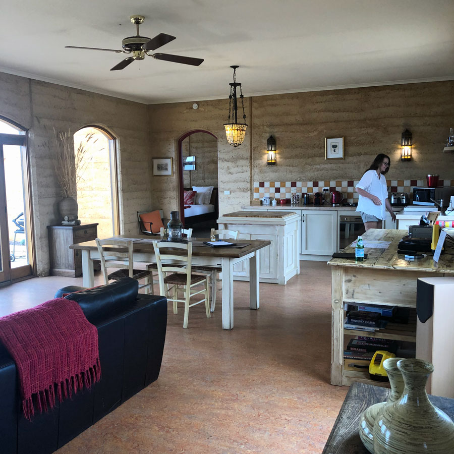 Cooking in the Tuscan kitchen.