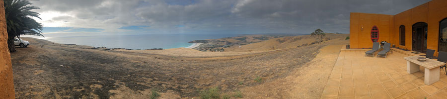 A panoramic photo from the patio of Sky House.