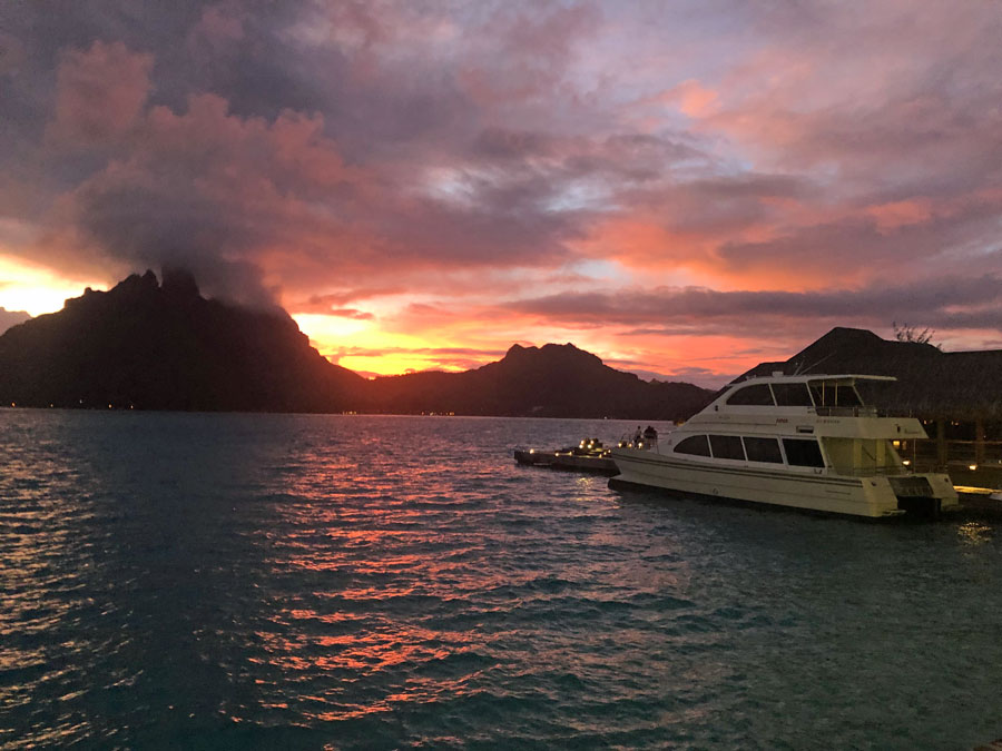 Sunset over Mt. Otemanu.