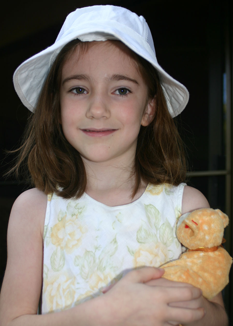 Kaitlyn holding her stuffy