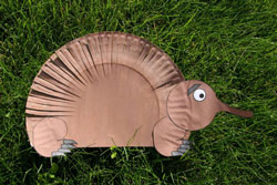 Paper Plate Echidna