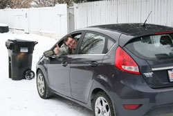 Proud Dad Teaching Daughter How to Drive