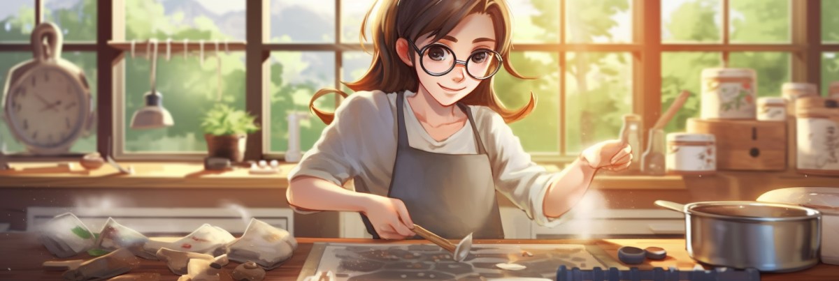 Leanne making crafts