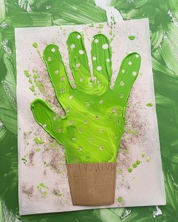 handprint cactus craft