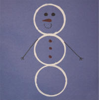 Paper Cup Circle Snowman Craft