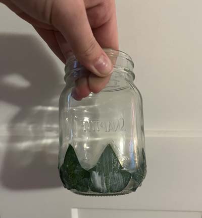 decoupage tealight candle jar with SHINE