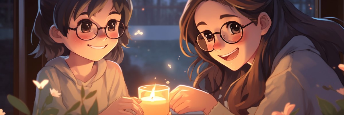 Leanne enjoying candlelight