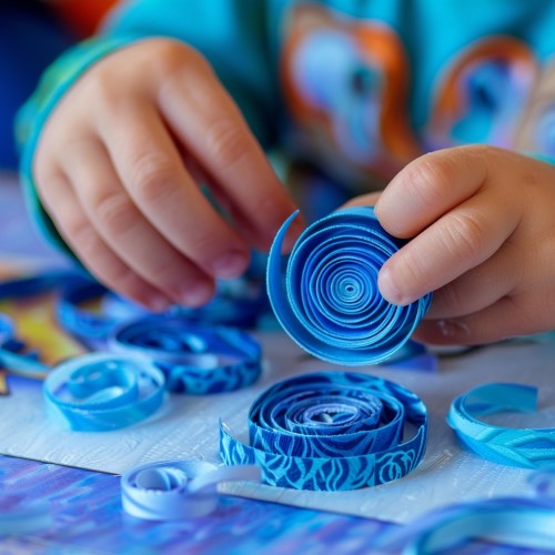 making a blue spiral