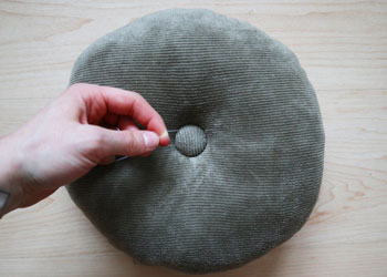 Upcycled Circle Pillow