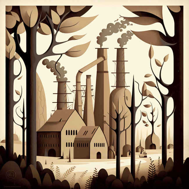 polluting factory