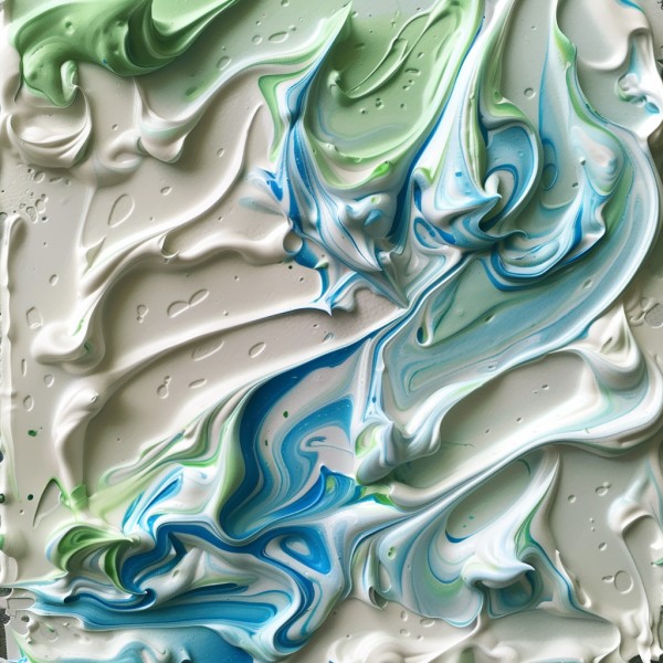 add paint to the shaving cream