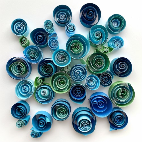 green and blue spiral