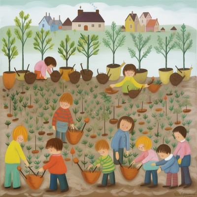 planting trees