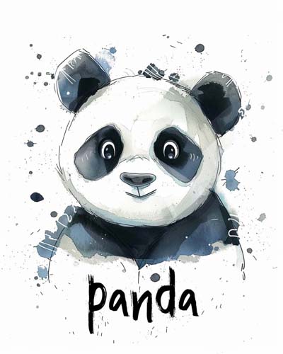endangered animal poster of a panda