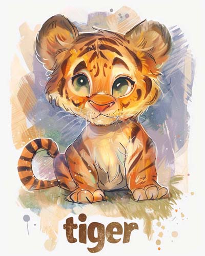endangered animal poster of a tiger
