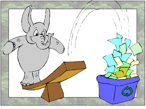 earth day recycling elephant coloring page
