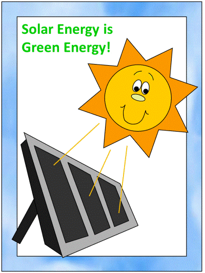 solar energy is green energy coloring page