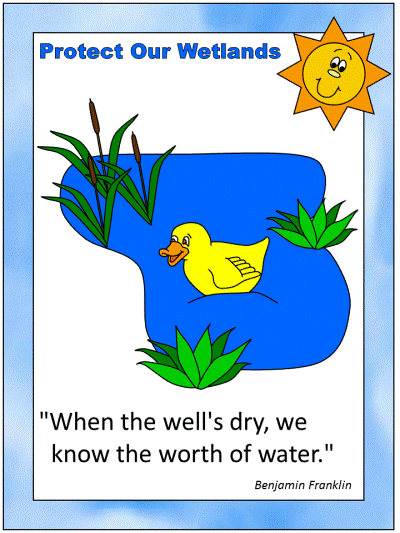protect our wetlands coloring page