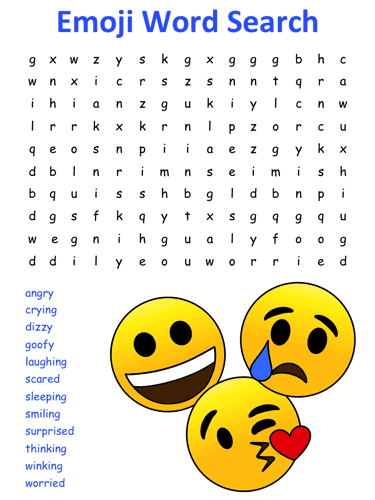 Printable Feelings And Emotions Word Search Cool2bkids Emotions And 